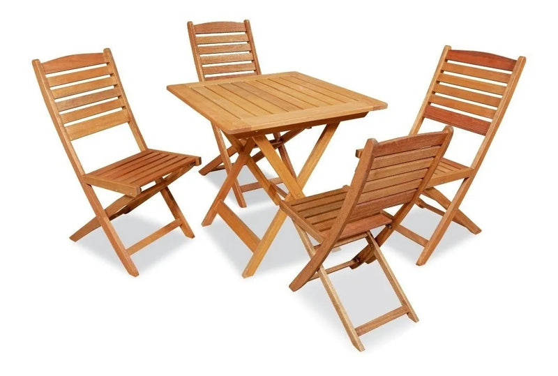 Mesa Arandu 75x75 +4 Silla Asia Pleg