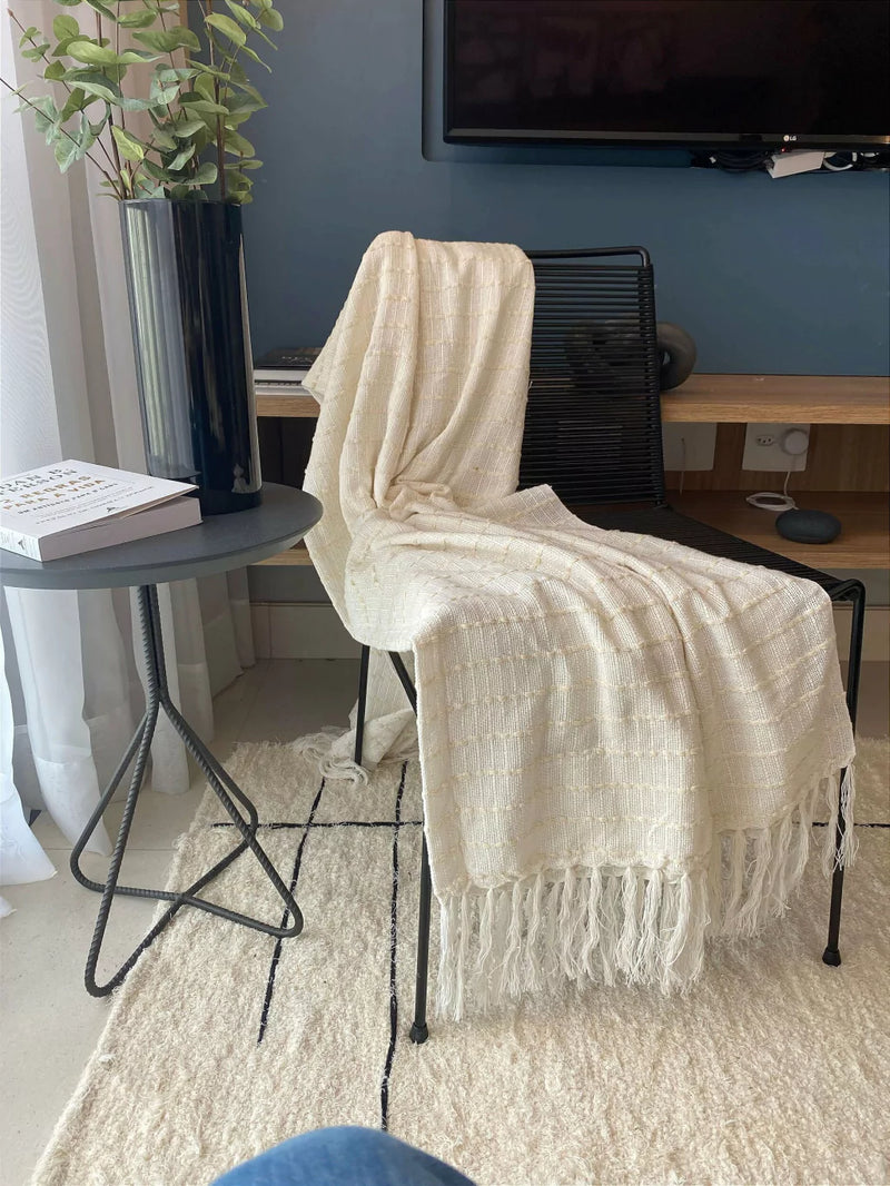 Manta de algodón Marcelle algodón cru 1,20x1,80